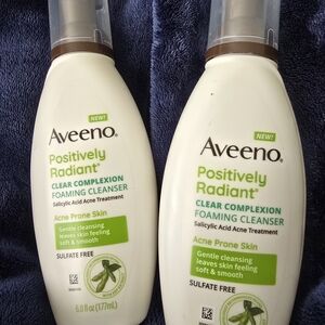 Aveeno Positively Radiant Foaming Cleanser Lot Of 2 NWT